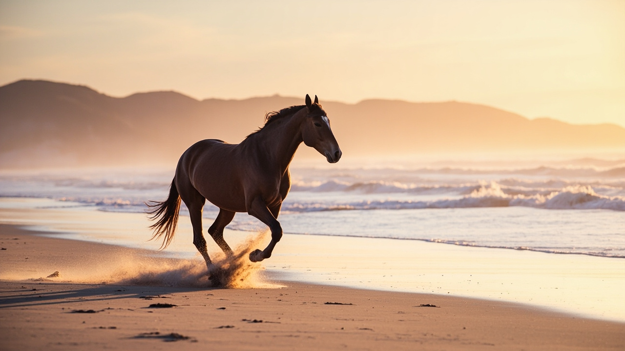 Cheval dans un paysage normand verdoyant  
Balade a cheval en Normandie Naturelle